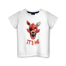 Детская футболка хлопок с принтом Foxy в Екатеринбурге, 100% хлопок | круглый вырез горловины, полуприлегающий силуэт, длина до линии бедер | five nights at freddys | foxy