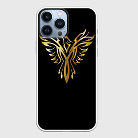 Чехол для iPhone 13 Pro Max с принтом Gold Phoenix в Екатеринбурге,  |  | злато | золото | клюв | крылья | металл | орёл | птица | феникс