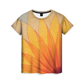 Женская футболка 3D с принтом Жасмин в Екатеринбурге, 100% полиэфир ( синтетическое хлопкоподобное полотно) | прямой крой, круглый вырез горловины, длина до линии бедер | восток | дзен | жасмин | индия | лотос | просветление
