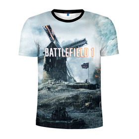Мужская футболка 3D спортивная с принтом Battlefield 1 в Екатеринбурге, 100% полиэстер с улучшенными характеристиками | приталенный силуэт, круглая горловина, широкие плечи, сужается к линии бедра | батла | батлфилд