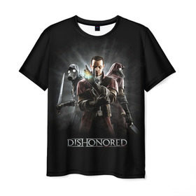 Мужская футболка 3D с принтом Dishonored в Екатеринбурге, 100% полиэфир | прямой крой, круглый вырез горловины, длина до линии бедер | Тематика изображения на принте: dishonored