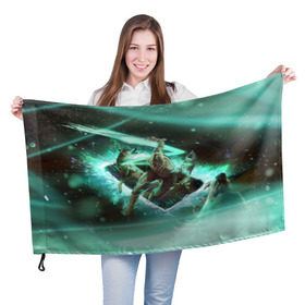 Флаг 3D с принтом The Witcher в Екатеринбурге, 100% полиэстер | плотность ткани — 95 г/м2, размер — 67 х 109 см. Принт наносится с одной стороны | witcher | ведьмак | геральт