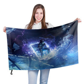 Флаг 3D с принтом The Witcher в Екатеринбурге, 100% полиэстер | плотность ткани — 95 г/м2, размер — 67 х 109 см. Принт наносится с одной стороны | witcher | ведьмак | геральт