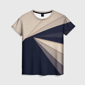 Женская футболка 3D с принтом Абстракция 11 в Екатеринбурге, 100% полиэфир ( синтетическое хлопкоподобное полотно) | прямой крой, круглый вырез горловины, длина до линии бедер | геометрия | линии | оптические иллюзии | орнамент | полосы | узор | цвет