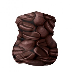 Бандана-труба 3D с принтом Зёрна кофе в Екатеринбурге, 100% полиэстер, ткань с особыми свойствами — Activecool | плотность 150‒180 г/м2; хорошо тянется, но сохраняет форму | Тематика изображения на принте: beans | coffee | бобы | паттерн