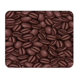 Коврик прямоугольный с принтом Зёрна кофе в Екатеринбурге, натуральный каучук | размер 230 х 185 мм; запечатка лицевой стороны | beans | coffee | бобы | паттерн
