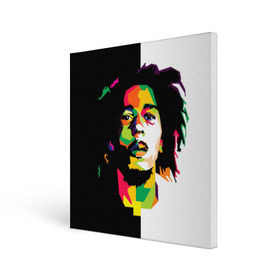 Холст квадратный с принтом Bob Marley в Екатеринбурге, 100% ПВХ |  | боб марли | поп арт