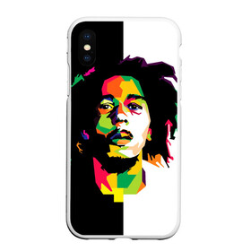 Чехол для iPhone XS Max матовый с принтом Bob Marley в Екатеринбурге, Силикон | Область печати: задняя сторона чехла, без боковых панелей | боб марли | поп арт