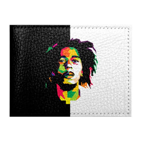Обложка для студенческого билета с принтом Bob Marley в Екатеринбурге, натуральная кожа | Размер: 11*8 см; Печать на всей внешней стороне | Тематика изображения на принте: боб марли | поп арт