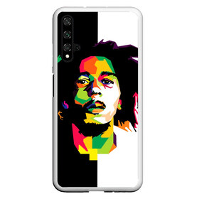 Чехол для Honor 20 с принтом Bob Marley в Екатеринбурге, Силикон | Область печати: задняя сторона чехла, без боковых панелей | боб марли | поп арт