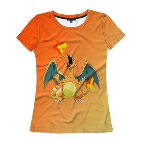 Женская футболка 3D с принтом Pokemon в Екатеринбурге, 100% полиэфир ( синтетическое хлопкоподобное полотно) | прямой крой, круглый вырез горловины, длина до линии бедер | веселые | герои | мультфильмы | новинки | покемон | популярные | прикольные | сериалы | яркие