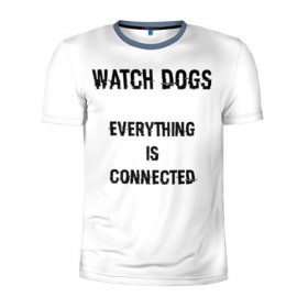 Мужская футболка 3D спортивная с принтом Watch Dogs в Екатеринбурге, 100% полиэстер с улучшенными характеристиками | приталенный силуэт, круглая горловина, широкие плечи, сужается к линии бедра | Тематика изображения на принте: 