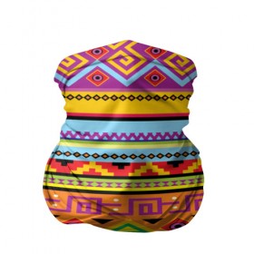 Бандана-труба 3D с принтом Этнический орнамент в Екатеринбурге, 100% полиэстер, ткань с особыми свойствами — Activecool | плотность 150‒180 г/м2; хорошо тянется, но сохраняет форму | пестрый | разноцветный | яркий