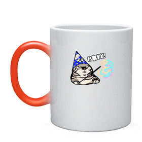 Кружка хамелеон с принтом Кот Вжух в Екатеринбурге, керамика | меняет цвет при нагревании, емкость 330 мл | вжух | вжух кот мем | вжух мем | волшебник вжух | кот | кот вжух | кот волшебник. | кот с волшебной палочкой | кот с палочкой | котэ | кошка