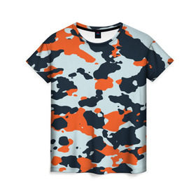 Женская футболка 3D с принтом Asiimov camouflage в Екатеринбурге, 100% полиэфир ( синтетическое хлопкоподобное полотно) | прямой крой, круглый вырез горловины, длина до линии бедер | камуфляж | контр страйк | контра