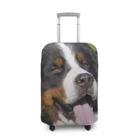 Чехол для чемодана 3D с принтом Бернский зенненхунд в Екатеринбурге, 86% полиэфир, 14% спандекс | двустороннее нанесение принта, прорези для ручек и колес | волкодав | дворняжка | домашние животные | любимец | мопс | овчарка | пес | песик | питомец | сенбернар | собака | собачка