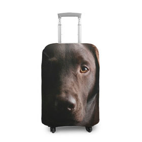 Чехол для чемодана 3D с принтом Лабрадор в Екатеринбурге, 86% полиэфир, 14% спандекс | двустороннее нанесение принта, прорези для ручек и колес | далматин | далматинец | дворняга | лабрадор | любимец | овчарка | пес | питомец | самоед | собака | собачка | щенок