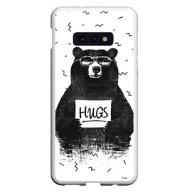 Чехол для Samsung S10E с принтом Bear Hugs в Екатеринбурге, Силикон | Область печати: задняя сторона чехла, без боковых панелей | animal | bear | beast | fashion | funny | hipster | hugs | nature | style | животное | зверь | медведь | мода | объятья | прикол | природа | стиль | хипстер