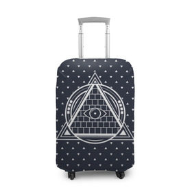 Чехол для чемодана 3D с принтом Illuminati в Екатеринбурге, 86% полиэфир, 14% спандекс | двустороннее нанесение принта, прорези для ручек и колес | illuminati | pyramid | загадка | иллюминаты | око | пирамида | просвещение | просвещенные | тайна