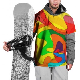 Накидка на куртку 3D с принтом Прикольная радуга в Екатеринбурге, 100% полиэстер |  | разноцветный | яркий