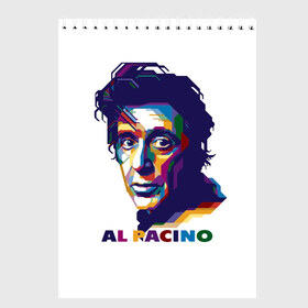 Скетчбук с принтом Al Pacino в Екатеринбурге, 100% бумага
 | 48 листов, плотность листов — 100 г/м2, плотность картонной обложки — 250 г/м2. Листы скреплены сверху удобной пружинной спиралью | актёр | аль пачино | артист | звезда | кино | киноактёр | кинозвезда | кинофильм | роль