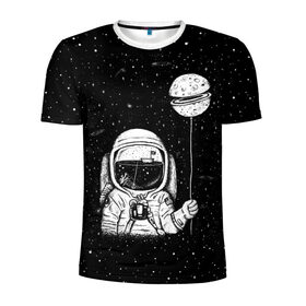 Мужская футболка 3D спортивная с принтом Астронавт с шариком в Екатеринбурге, 100% полиэстер с улучшенными характеристиками | приталенный силуэт, круглая горловина, широкие плечи, сужается к линии бедра | astronaut | cosmonaut | cosmos | dead | galaxy | moon | planet | space | star | universe | астронавт | вселенная | галактика | звезды | космонавт | космос | луна | планета | шарик