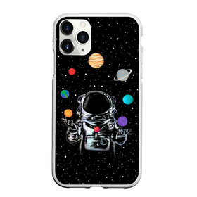 Чехол для iPhone 11 Pro матовый с принтом Космический жонглер в Екатеринбурге, Силикон |  | astronaut | cosmonaut | cosmos | galaxy | planet | space | star | universe | астронавт | вселенная | галактика | звезды | земля | космонавт | космос | луна | марс | планета | сатурн | уран