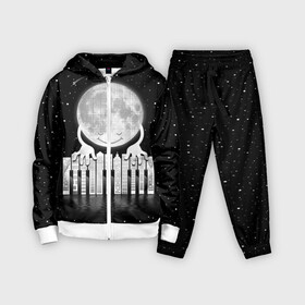 Детский костюм 3D с принтом Лунная мелодия в Екатеринбурге,  |  | astronaut | cosmonaut | cosmos | galaxy | meteor | moon | planet | space | universe | астронавт | вселенная | галактика | звезды | космонавт | космос | луна | мелодия | музыка | ноты