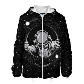 Мужская куртка 3D с принтом Черная дыра в Екатеринбурге, ткань верха — 100% полиэстер, подклад — флис | прямой крой, подол и капюшон оформлены резинкой с фиксаторами, два кармана без застежек по бокам, один большой потайной карман на груди. Карман на груди застегивается на липучку | astronaut | cosmonaut | cosmos | galaxy | meteor | moon | planet | space | star | universe | астронавт | бесконечность | вселенная | галактика | космонавт | космос | черная дыра