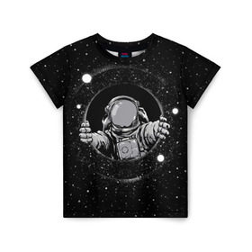 Детская футболка 3D с принтом Черная дыра в Екатеринбурге, 100% гипоаллергенный полиэфир | прямой крой, круглый вырез горловины, длина до линии бедер, чуть спущенное плечо, ткань немного тянется | astronaut | cosmonaut | cosmos | galaxy | meteor | moon | planet | space | star | universe | астронавт | бесконечность | вселенная | галактика | космонавт | космос | черная дыра