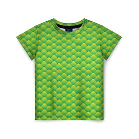 Детская футболка 3D с принтом Чешуя 2 в Екатеринбурге, 100% гипоаллергенный полиэфир | прямой крой, круглый вырез горловины, длина до линии бедер, чуть спущенное плечо, ткань немного тянется | дракон | змея | мозаика | узор | чешуя