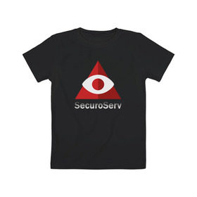 Детская футболка хлопок с принтом SecuroServ в Екатеринбурге, 100% хлопок | круглый вырез горловины, полуприлегающий силуэт, длина до линии бедер | auto | grand | gta | theft | гта