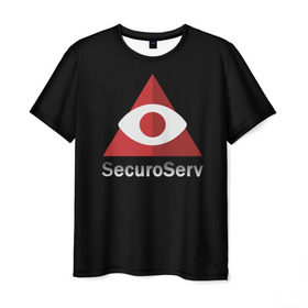 Мужская футболка 3D с принтом SecuroServ в Екатеринбурге, 100% полиэфир | прямой крой, круглый вырез горловины, длина до линии бедер | Тематика изображения на принте: auto | grand | gta | theft | гта