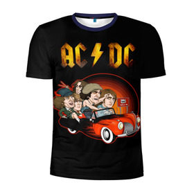 Мужская футболка 3D спортивная с принтом AC/DC 5 в Екатеринбурге, 100% полиэстер с улучшенными характеристиками | приталенный силуэт, круглая горловина, широкие плечи, сужается к линии бедра | Тематика изображения на принте: 