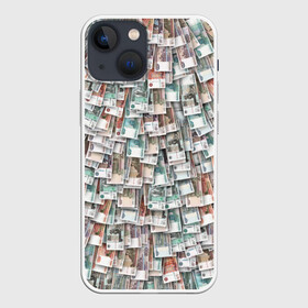 Чехол для iPhone 13 mini с принтом Российские деньги в Екатеринбурге,  |  | Тематика изображения на принте: бабки | бабло | банк | банкнота | богатство | бумажный | купюры | куча | рубль