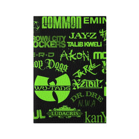 Обложка для паспорта матовая кожа с принтом Hip-Hop в Екатеринбурге, натуральная матовая кожа | размер 19,3 х 13,7 см; прозрачные пластиковые крепления | Тематика изображения на принте: akon | eminem | hip hop | snoop dogg | wu tang | xzibit | хип хоп | эминем