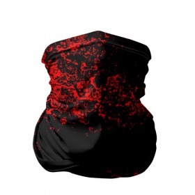 Бандана-труба 3D с принтом Капли красок в Екатеринбурге, 100% полиэстер, ткань с особыми свойствами — Activecool | плотность 150‒180 г/м2; хорошо тянется, но сохраняет форму | брызки | красный | черный