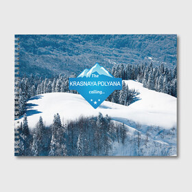Альбом для рисования с принтом Красная поляна в Екатеринбурге, 100% бумага
 | матовая бумага, плотность 200 мг. | горнолыжный курорт | горы | зима | красная поляна | лыжи | парк | роза хуторов | снег | сноутборд | сочи
