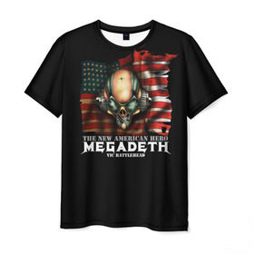 Мужская футболка 3D с принтом Megadeth #3 в Екатеринбурге, 100% полиэфир | прямой крой, круглый вырез горловины, длина до линии бедер | Тематика изображения на принте: dave | megadeth | metal | mustaine | rattlehead | rock | thrash | vic | дейв | мастейн | мегадез | мегадет | мегедес | метал | рок | треш