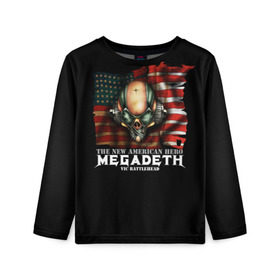 Детский лонгслив 3D с принтом Megadeth #3 в Екатеринбурге, 100% полиэстер | длинные рукава, круглый вырез горловины, полуприлегающий силуэт
 | dave | megadeth | metal | mustaine | rattlehead | rock | thrash | vic | дейв | мастейн | мегадез | мегадет | мегедес | метал | рок | треш