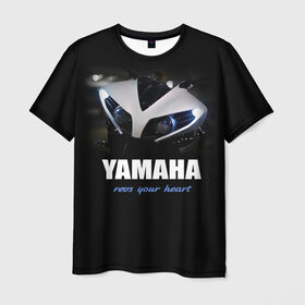 Мужская футболка 3D с принтом Yamaha в Екатеринбурге, 100% полиэфир | прямой крой, круглый вырез горловины, длина до линии бедер | Тематика изображения на принте: yamaha | yzf | байк | байкер | мото | мотоцикл | мотоциклист | ямаха