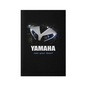 Обложка для паспорта матовая кожа с принтом Yamaha в Екатеринбурге, натуральная матовая кожа | размер 19,3 х 13,7 см; прозрачные пластиковые крепления | yamaha | yzf | байк | байкер | мото | мотоцикл | мотоциклист | ямаха