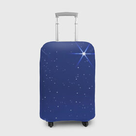 Чехол для чемодана 3D с принтом Звезда пленительного счастья в Екатеринбурге, 86% полиэфир, 14% спандекс | двустороннее нанесение принта, прорези для ручек и колес | блеск | галактика | звёзды | космос | лучи | небо | ночь