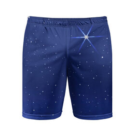 Мужские шорты 3D спортивные с принтом Звезда пленительного счастья в Екатеринбурге,  |  | блеск | галактика | звёзды | космос | лучи | небо | ночь