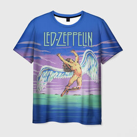 Мужская футболка 3D с принтом Led Zeppelin 2 в Екатеринбурге, 100% полиэфир | прямой крой, круглый вырез горловины, длина до линии бедер | led zeppelin | лед зеппелин | роберт плант