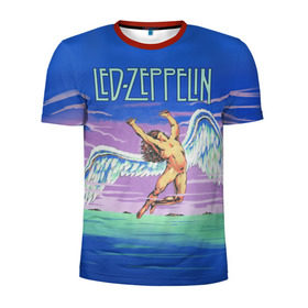 Мужская футболка 3D спортивная с принтом Led Zeppelin 2 в Екатеринбурге, 100% полиэстер с улучшенными характеристиками | приталенный силуэт, круглая горловина, широкие плечи, сужается к линии бедра | led zeppelin | лед зеппелин | роберт плант