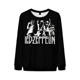 Мужской свитшот 3D с принтом Led Zeppelin 4 в Екатеринбурге, 100% полиэстер с мягким внутренним слоем | круглый вырез горловины, мягкая резинка на манжетах и поясе, свободная посадка по фигуре | led zeppelin | лед зеппелин | роберт плант