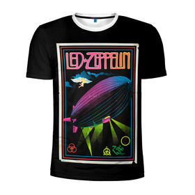 Мужская футболка 3D спортивная с принтом Led Zeppelin 6 в Екатеринбурге, 100% полиэстер с улучшенными характеристиками | приталенный силуэт, круглая горловина, широкие плечи, сужается к линии бедра | led zeppelin | лед зеппелин | роберт плант