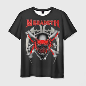 Мужская футболка 3D с принтом Megadeth 2 в Екатеринбурге, 100% полиэфир | прямой крой, круглый вырез горловины, длина до линии бедер | megadeth | дирк вербурен | дэвид эллефсон | дэйв мастейн | кико лоурейро | мегадэт