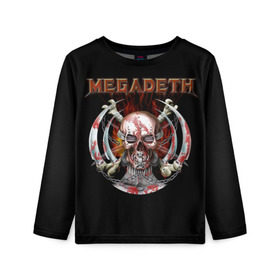 Детский лонгслив 3D с принтом Megadeth 5 в Екатеринбурге, 100% полиэстер | длинные рукава, круглый вырез горловины, полуприлегающий силуэт
 | megadeth | дирк вербурен | дэвид эллефсон | дэйв мастейн | кико лоурейро | мегадэт